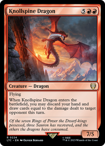 {R} Knollspine Dragon [The Lord of the Rings: Tales of Middle-Earth Commander][LTC 224]
