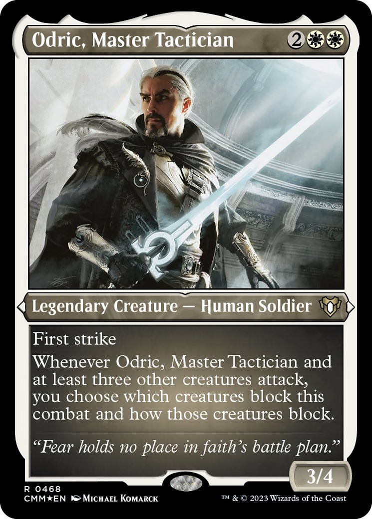 {R} Odric, Master Tactician (Foil Etched) [Commander Masters][CMM 468]