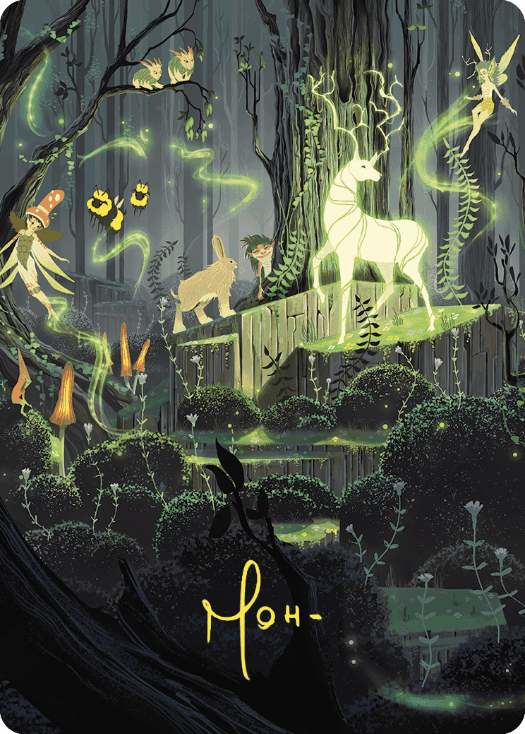 {A} Primal Vigor Art Card (Gold-Stamped Signature) [Wilds of Eldraine Art Series][GS AWOE 074]