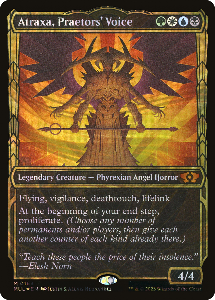 {R} Atraxa, Praetors' Voice (Halo Foil) [Multiverse Legends][MUL 163]