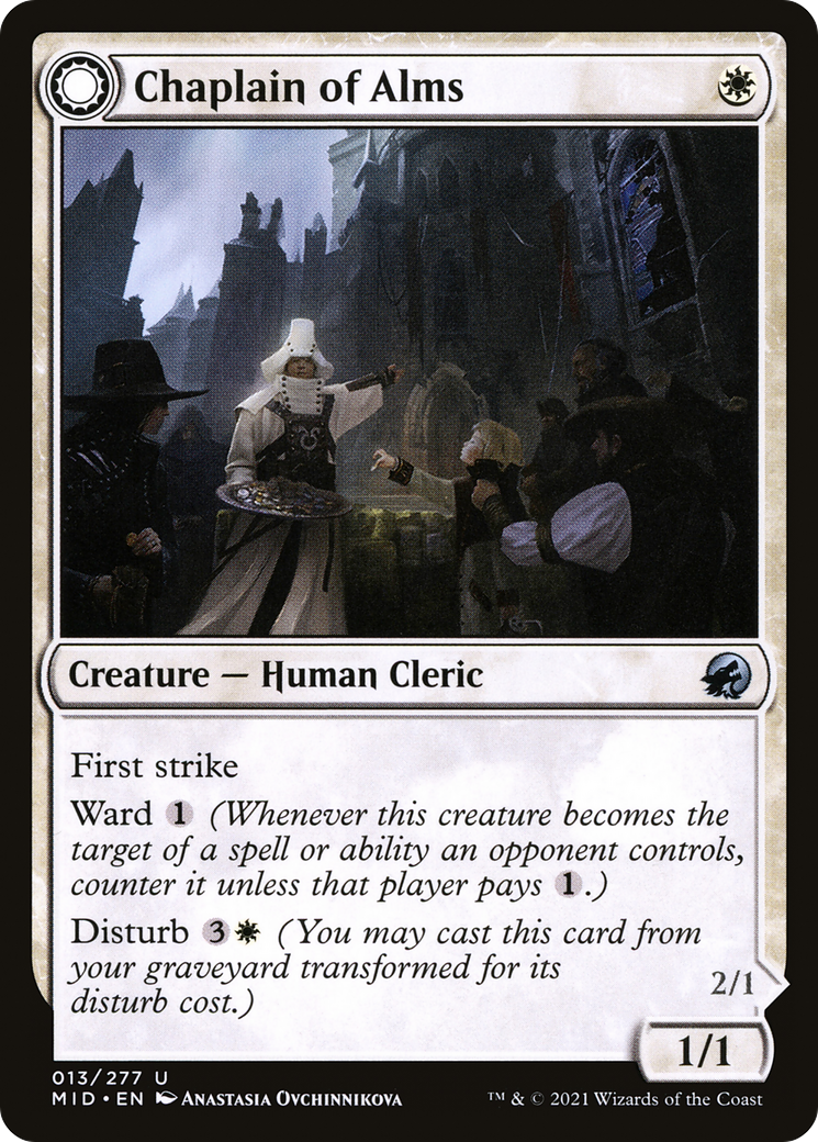 {C} Chaplain of Alms // Chapel Shieldgeist [Innistrad: Midnight Hunt][MID 013]