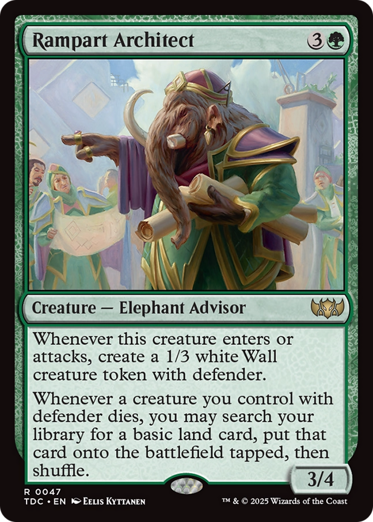 {R} Rampart Architect [Tarkir: Dragonstorm Commander][TDC 047]