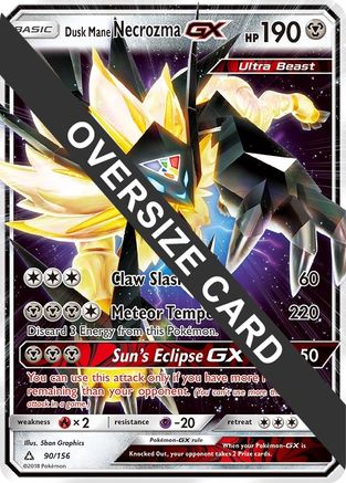[JUM PKM-R] Dusk Mane Necrozma GX (90/156) (Jumbo Card) [Sun & Moon: Ultra Prism]