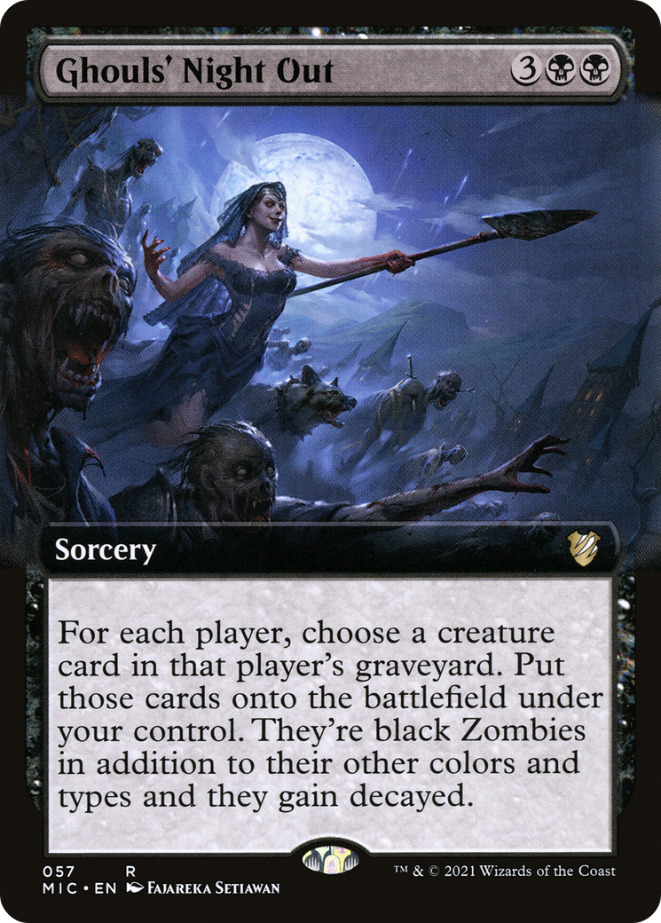 {R} Ghouls' Night Out (Extended Art) [Innistrad: Midnight Hunt Commander][MIC 057]
