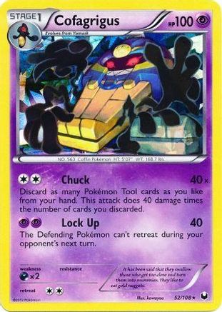 [PKM-R] Cofagrigus (52/108) (Cracked Ice Holo) (Theme Deck Exclusive) [Black & White: Dark Explorers]
