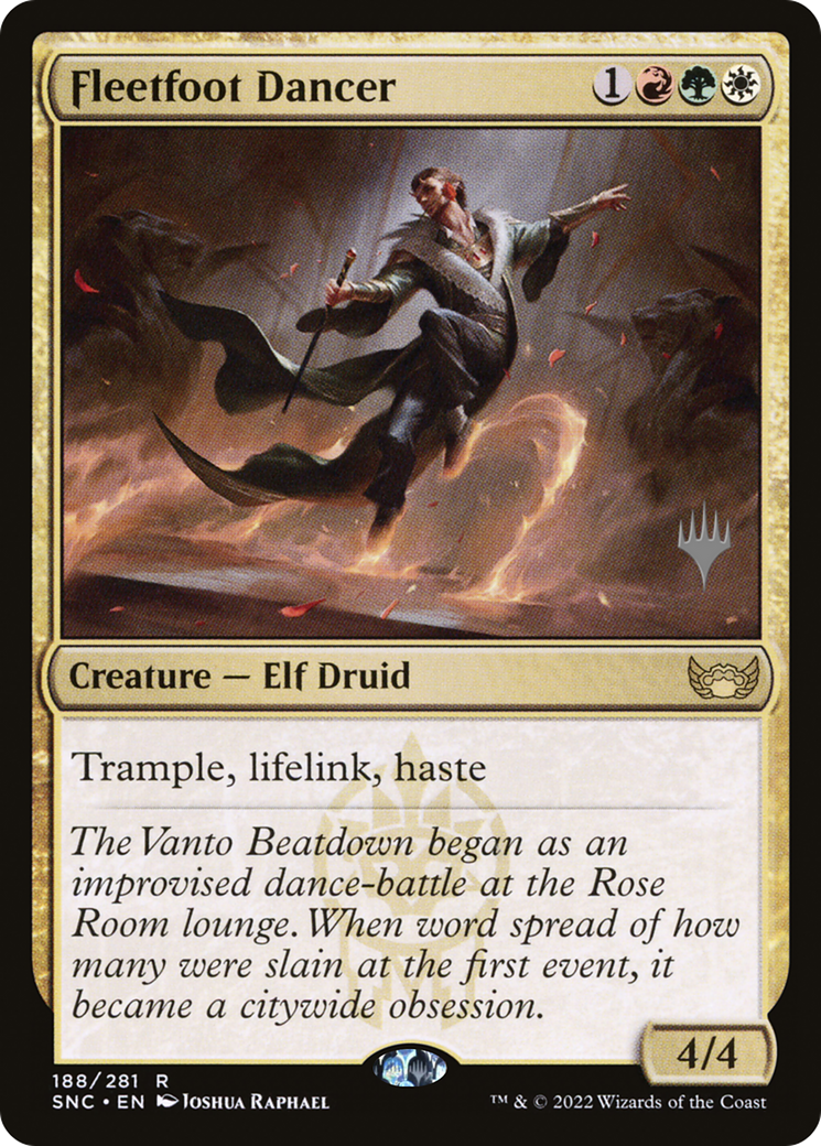 {R} Fleetfoot Dancer (Promo Pack) [Streets of New Capenna Promos][PP SNC 188]