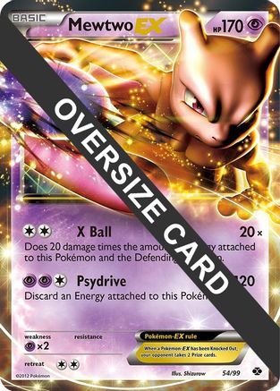 [JUM PKM-R] Mewtwo EX (54/99) (Jumbo Card) [Black & White: Next Destinies]