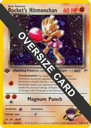 [JUM PKM-R] Rocket's Hitmonchan (9) (Jumbo Card) [Best of Promos]