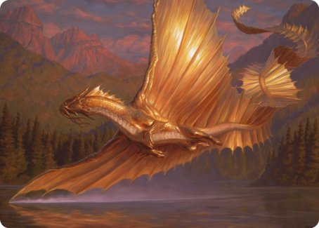 {A} Adult Gold Dragon Art Card [Dungeons & Dragons: Adventures in the Forgotten Realms Art Series][AAFR 058]