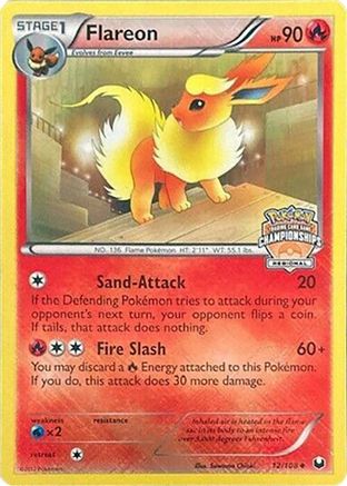 [PKM] Flareon (12/108) (Regional Championship 2013 Promo) [Black & White: Dark Explorers]