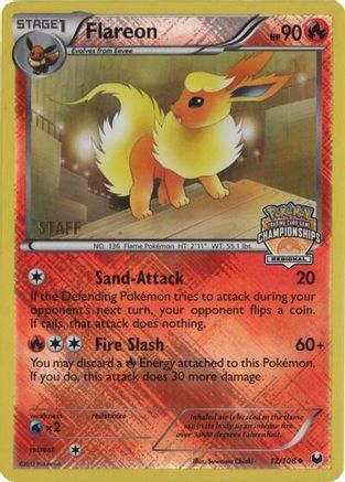 [PKM] Flareon (12/108) (Regional Championship 2013 Promo Staff) [Black & White: Dark Explorers]