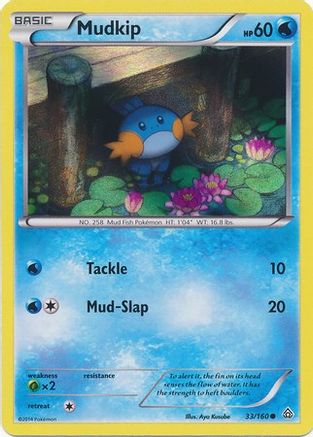 [PKM] Mudkip (33/160) (Sheen Holo) [XY: Primal Clash]