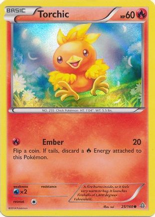 [PKM] Torchic (25/160) (Sheen Holo) [XY: Primal Clash]