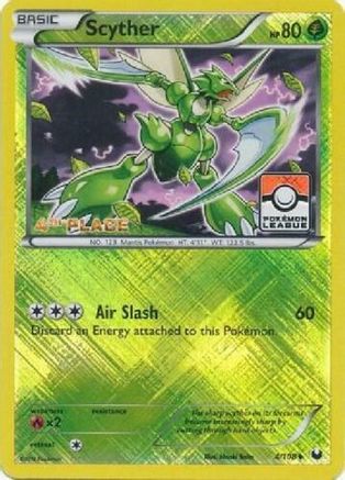 [PKM-R] Scyther (4/108) (League Promo 4th Place) [Black & White: Dark Explorers]