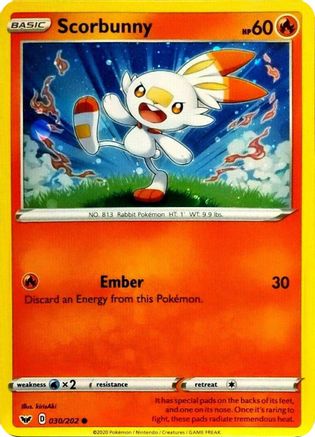 [PKM] Scorbunny (030/202) (Cosmos Holo) [Sword & Shield: Base Set]