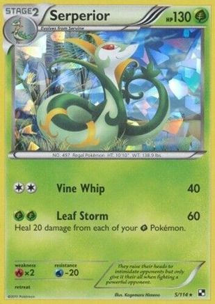 [PKM-R] Serperior (5/114) (Cracked Ice Holo) (Theme Deck Exclusive) [Black & White: Base Set]