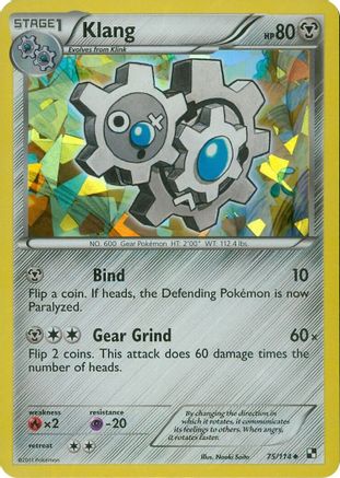 [PKM] Klang (75/114) (Cracked Ice Holo) (Blister Exclusive) [Black & White: Base Set]