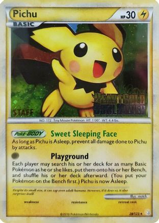[PKM] Pichu (28/123) (Staff Prerelease Promo) [Nintendo: Black Star Promos]