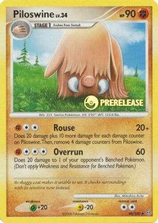 [PKM-R] Piloswine (46/100) (Prerelease Promo) [Nintendo: Black Star Promos]