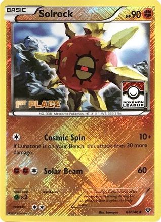 [PKM] Solrock (64/146) (1st Place League Challenge Promo) [XY: Base Set]