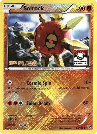 [PKM-R] Solrock (64/146) (3rd Place League Challenge Promo) [XY: Base Set]