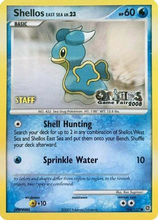 [PKM] Shellos East Sea (106/132) (Origins Game Fair 2008 Staff) [Nintendo: Black Star Promos]