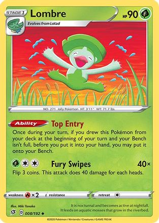 [PKM] Lombre (008/192) [Sword & Shield: Rebel Clash]