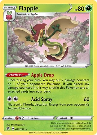 [PKM-R] Flapple (022/192) [Sword & Shield: Rebel Clash]