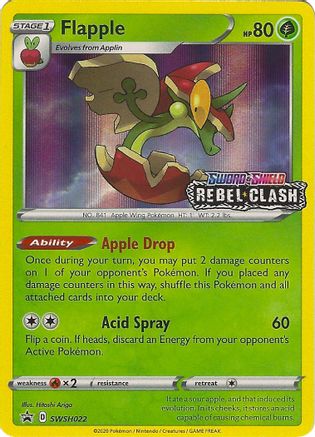 [PKM-R] Flapple (SWSH022) (Prerelease Promo) [Sword & Shield: Black Star Promos]