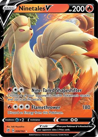 [PKM] Ninetales V (026/192) [Sword & Shield: Rebel Clash]