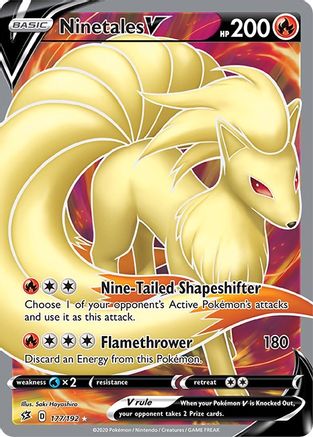 [PKM-R] Ninetales V (177/192) [Sword & Shield: Rebel Clash]