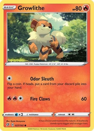 [PKM] Growlithe (027/192) [Sword & Shield: Rebel Clash]