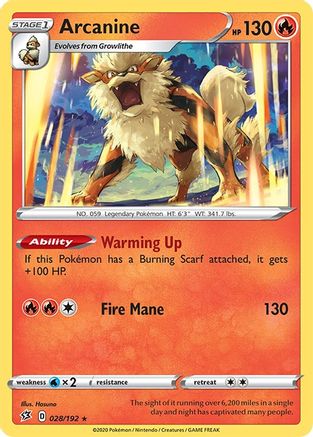 [PKM-R] Arcanine (028/192) [Sword & Shield: Rebel Clash]