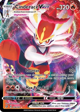 [PKM] Cinderace VMAX (036/192) [Sword & Shield: Rebel Clash]