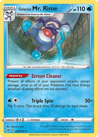 [PKM] Galarian Mr. Rime (038/192) [Sword & Shield: Rebel Clash]