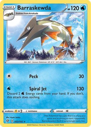 [PKM-R] Barraskewda (053/192) [Sword & Shield: Rebel Clash]
