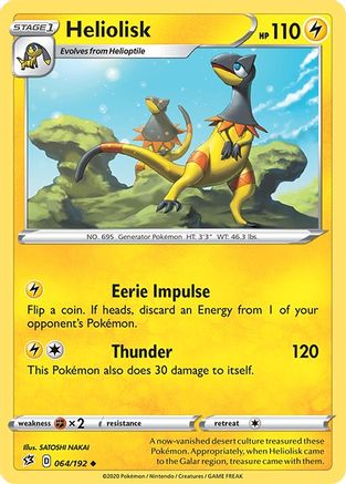 [PKM] Heliolisk (064/192) [Sword & Shield: Rebel Clash]