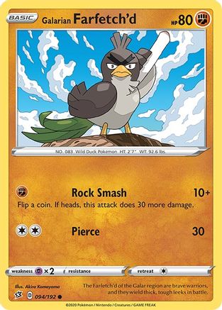 [PKM-C] Galarian Farfetch'd (094/192) [Sword & Shield: Rebel Clash]