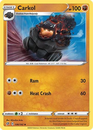 [PKM] Carkol (106/192) [Sword & Shield: Rebel Clash]