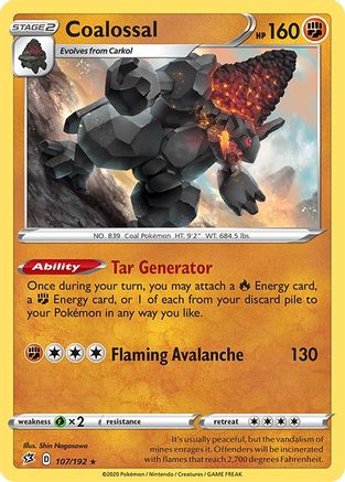 [PKM] Coalossal (107/192) [Sword & Shield: Rebel Clash]