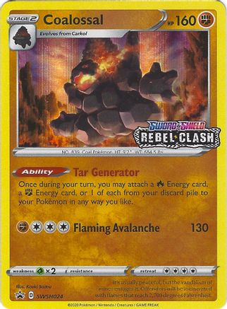 [PKM] Coalossal (SWSH024) (Prerelease Promo) [Sword & Shield: Black Star Promos]