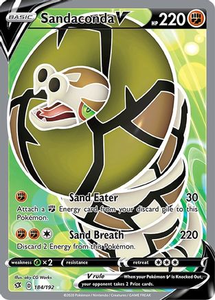 [PKM-R] Sandaconda V (184/192) [Sword & Shield: Rebel Clash]
