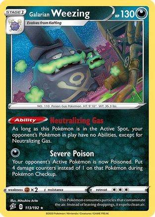 [PKM-R] Galarian Weezing (113/192) [Sword & Shield: Rebel Clash]