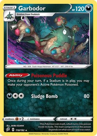 [PKM] Garbodor (118/192) [Sword & Shield: Rebel Clash]