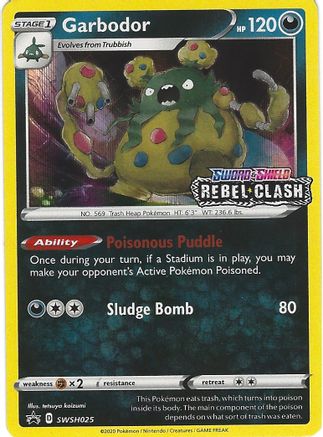 [PKM] Garbodor (SWSH025) (Prerelease Promo) [Sword & Shield: Black Star Promos]