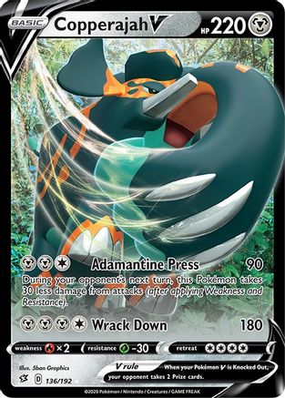 [PKM-R] Copperajah V (136/192) [Sword & Shield: Rebel Clash]