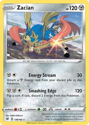 [PKM-R] Zacian (139/192) [Sword & Shield: Rebel Clash]
