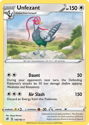 [PKM] Unfezant (145/192) [Sword & Shield: Rebel Clash]