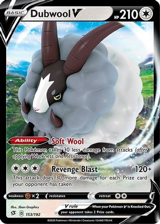 [PKM] Dubwool V (153/192) [Sword & Shield: Rebel Clash]