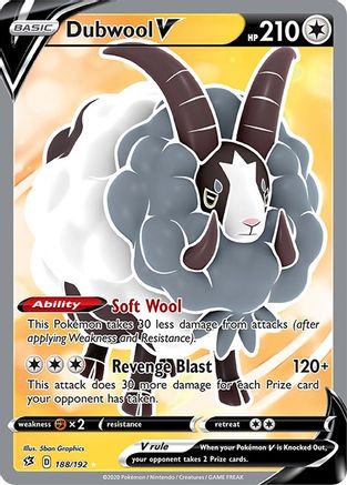 [PKM] Dubwool V (188/192) [Sword & Shield: Rebel Clash]
